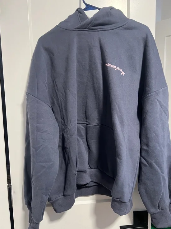 Princess Polly Love Letter Graphic Hoodie in Navy 🆕 - Picture 4 of 7